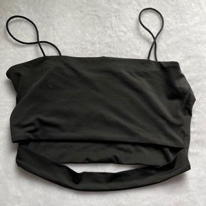 Black cut out crop top